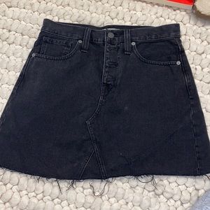 *BRAND NEW black denim mini skirt